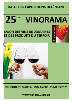 Vinorama from March 20 to 23, 2025 in Délémont, VD